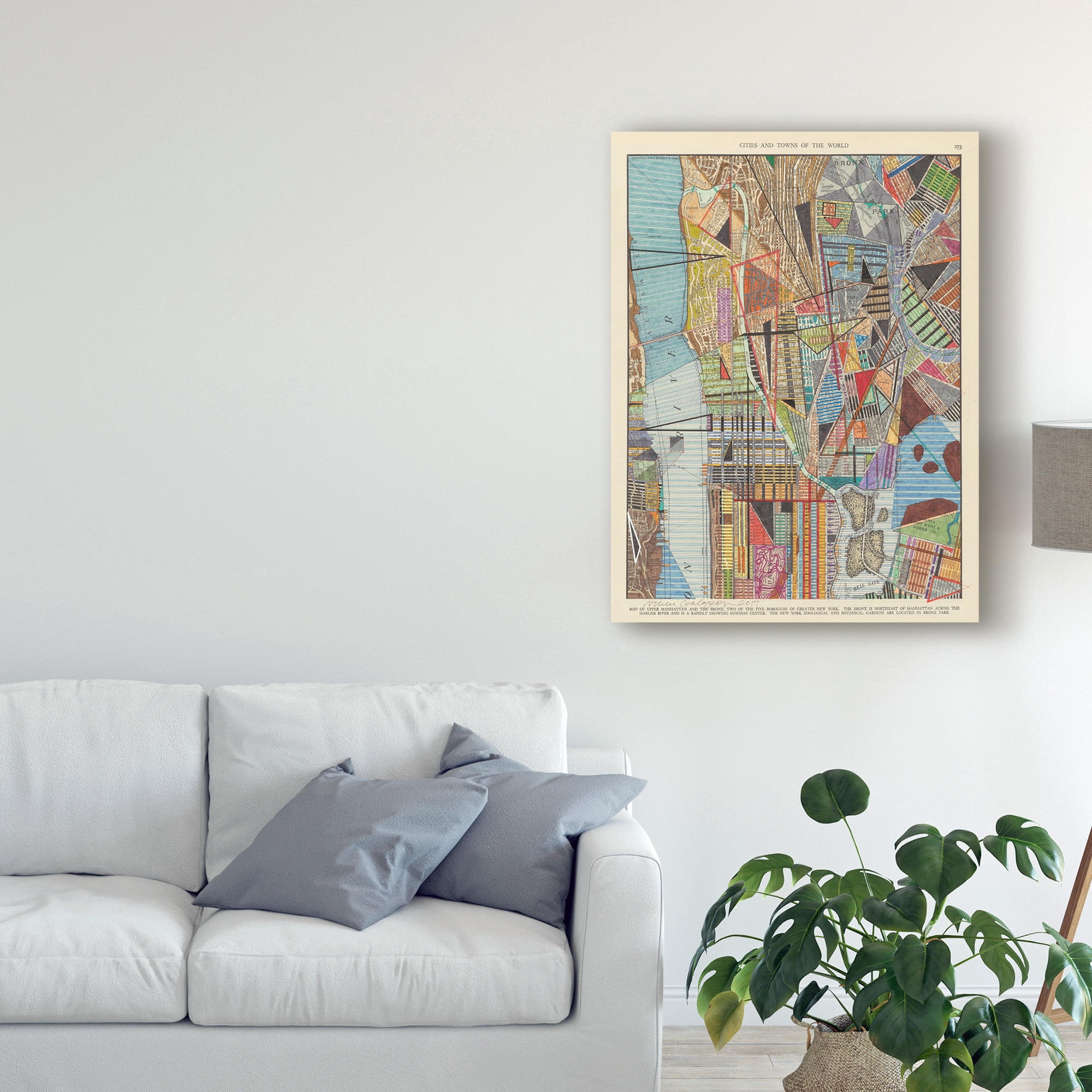 Trademark Fine Art 'Modern Map of New York I' Canvas Art by Nikki Galapon