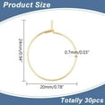 thumbnail image 2 of 30Pcs Stainless Steel Hoop Earring 20mm 18K Gold Plated Earring Hoops Big Hoop Earrings for DIY Women Circle Hoop Earrings Findings for DIY DIY Dangle Hoop Earrings Making, 2 of 4