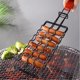 thumbnail image 5 of Cesta de acero inoxidable para parrilla de perritos calientes y salchichas - Bandeja antiadherente para barbacoa para pescado, hamburguesas y verduras con asa de cierre, 5 of 5