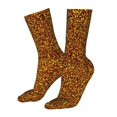 thumbnail image 5 of Fuzoiu Golden Glitter Print Crew Socks,Casual Athletic Gym LightWeight Thin Socks,Casual Crew Socks for Men Woman,Calf Length Crew Socks, 5 of 7