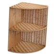 thumbnail image 4 of Estante Esquinero Tejido Estantería Compacta de 2 Niveles Repisa Resistente Portátil Pp Adecuada para Almacenamiento en Baño Sala Dormitorio Apartamen Pequeño, 4 of 8