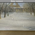 thumbnail image 6 of Ambesonne Winter Place Mats Set of 4, Snowy Paris City View, Standard Size, White Blue Grey, 6 of 6