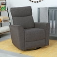 thumbnail image 3 of Second Story Home Soho Upholstered Comfort Ottoman- Dark Gray, 3 of 4
