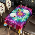 thumbnail image 2 of Colorful Rainbow Tie Dye Spiral Pattern Rectangle Tablecloth 60"x102",Waterproof Polyester Rectangle Table Cloth, Wipeable Spillproof Polyester Tablecloth for Dining, Camping, Indoor and Outdoor, 2 of 5