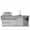 Silver 83.86, variant on Nyddle 84" 5-Burner 75300 BTU Outdoor Kitchen Island,304 SS Grill with Infrared Rear Burner,Sink,Wine Cooler,Refrigerator & Rotisserie Kit,Silver