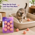 thumbnail image 5 of EDHITNR 1 Set Peach Deodorizing Balls Long Lasting Air Freshener for Litter Box Bathroom Car Pet Carrier, Compact Odor Eliminator for Living Room Closet Shoes, 5 of 6