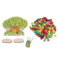 thumbnail image 2 of Juguete de cuentas de cordones de madera, juguetes coloridos para habilidades motoras finas, rompecabezas de educación temprana para bebés, juguetes para niñas y niños, 2 of 14