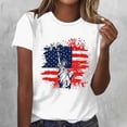 thumbnail image 2 of MEICHEN 4th of July Outfits for Women Short Sleeve American Flag Print Shirts Crewneck USA Flag Patriotic Casual Tops Summer 250th Anniversary Tops, 2 of 5