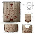 thumbnail image 6 of RKSupls 4PCS Christmas Shower Curtain Sets, Christmas Tree Star Signs Shower Curtain Set, Christmas Bathroom Sets with Non-Slip Rugs, Toilet Lid Cover and Bath Mat with Hooks, 6 of 6