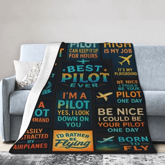 Pilot Gifts, Pilot Gifts Aviation Men, Unique Gifts for Pilots, Aviation Gifts for Pilots, Pilot Gifts for Men Women, Airplane Gifts for Pilots, Pilot Gifts for Christmas Throw Blanket 50x40