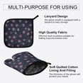 thumbnail image 3 of Yayeee Oven Mitts and Pot Holder Set of 4 Heat Resistant Kitchen Gloves Baking Hot Pad, Red Fireworks Pattern, 3 of 5