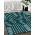 thumbnail image 3 of Ahgly Company Machine Washable Indoor Rectangle Transitional Deep Teal Green Area Rugs, 6' x 9', 3 of 7