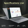 thumbnail image 3 of Lenovo IdeaPad Slim 3 15.6" FHD Display Laptop, AMD Ryzen 5 5625U, 16GB RAM, 672GB Storage (512GB SSD + 160GB Docking Station Set), AMD Radeon Graphics,Windows 11 Pro, Gray, 3 of 9