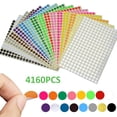 thumbnail image 2 of FloreceBien - Adhesivos de puntos de colores de 8 mm, 16 hojas, etiquetas autoadhesivas de puntos redondos, 4160 unidades, adhesivos de codificación por colores, 10 colores para organizar, 2 of 7