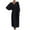 Womens Fall Trendy Dress Black, variant on Long Sweater Dress for Women with Hood Fall Trendy Knit Shirt Ribbed Tunic Maxi Dress Sleepwear Lounegwear