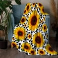 thumbnail image 6 of Sunflower Patterned Soft Fleece Throw Blanket - Perfect for All Seasons, 6 of 6