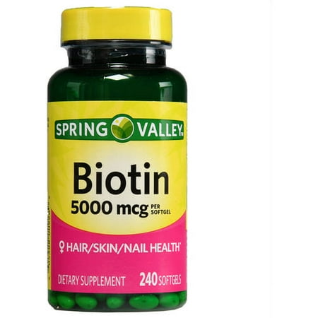 Spring Valley Biotin Softgels, 5000 mcg, 240 count