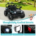 thumbnail image 4 of Gymax Kids Ride on Car Truck 12V Battery Powered Electric Vehicle w/ Foldable Mirrors Black, 4 of 10