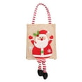 thumbnail image 2 of Christmas Treat Bags, Children Holiday Parties Teachers Decorations Linen Xmas Tote Bag with Feet for Boys Girls Christmas Party Favor Decor, 2 of 9