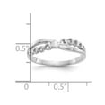 thumbnail image 2 of 14K White Gold Heart Criss-Cross Promise Ring (Size 7), 2 of 4