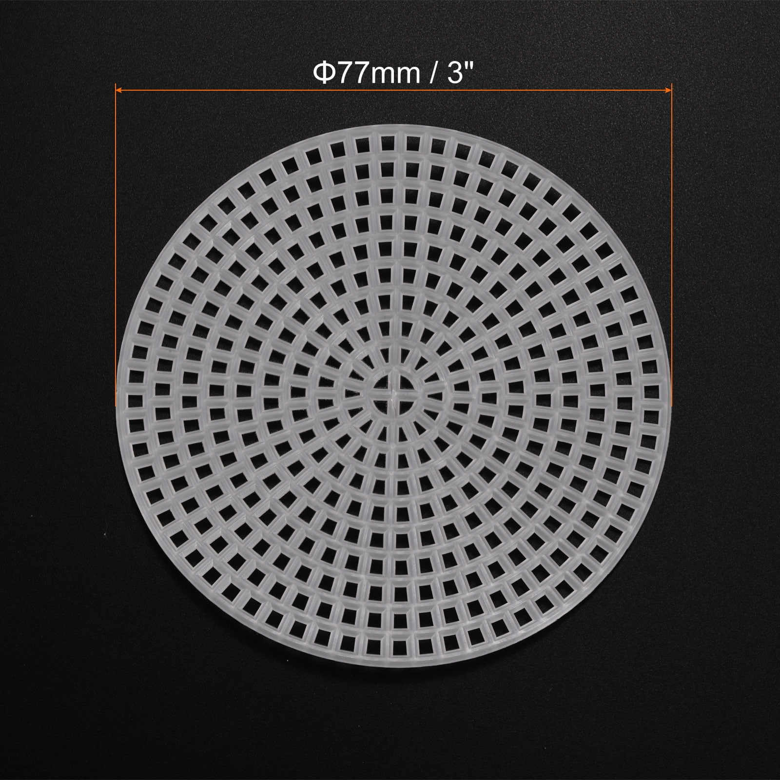 100Pcs Round Plastic Canvas Mesh Sheets 7.7cm / 3.03inch Circle Mesh Mat for Embroidery Knit Crochet Needlework