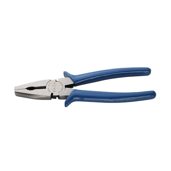 Combination Plier With Acetate Sleeve, Induction Hardened Cutting Edges | Plier For Cutting, Bending, Pulling & Gripping Wires & Nails | High Strength Construction - 8-Inch, Blue