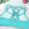 thumbnail image 6 of iEFiEL Girls Criss Cross Back Tank Bra Tops Crop Top for Ballet Dance Workout Mint Green 14, 6 of 7