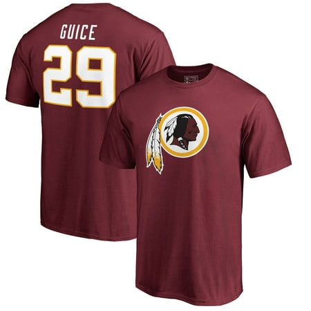 Derrius Guice Washington Redskins NFL Pro Line by Fanatics Branded Player Icon Name & Number T-Shirt -