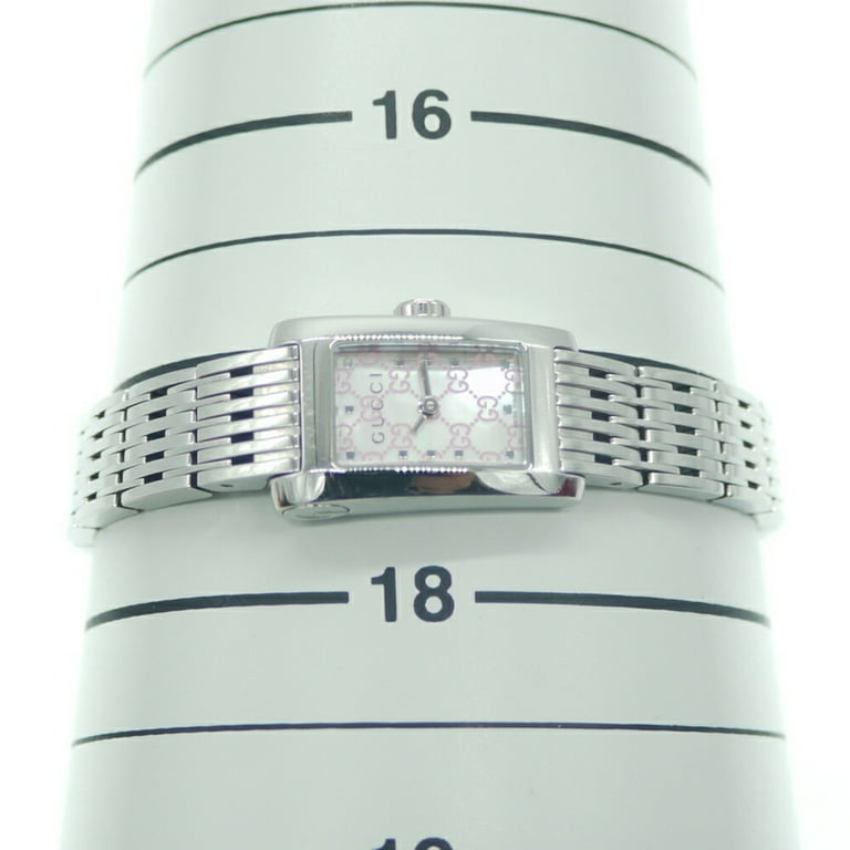 Pre-Owned GUCCI Gucci G Metro square quartz pink shell dial ladies