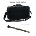 thumbnail image 4 of Case Bb Clarinet Case Gig Bag Backpack Box  Water-resistant 600D Foam Cotton Padding with Adjustable Single Shoulder Strap, 4 of 7