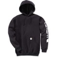 thumbnail image 4 of Sudadera Carhartt de ajuste holgado, peso medio, con logo en la manga, hombre, negra, 4 of 8