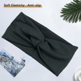 thumbnail image 4 of beishanbush Heardband Wide Headbands for Women Headbands for Girls Boho Headband Knotted Solid Yoga Sports Elasticity Fashion Headband Army Green, 4 of 7