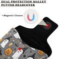 thumbnail image 3 of Haosy Cute Ghost Pumpkin Star Golf Mallet Putter Cover Strong Magnetic Leather Golf Club Headcover Closure, 3 of 7