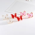 thumbnail image 3 of Ayyufe Transparent Butterfly Ear Stud Simple Crystal Earring Women Eardrop, 3 of 7