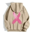 thumbnail image 6 of Women's Zip Up Hoodie Cancer Awareness Pullover Long Sleeve Casual Jacket with Pocket and Drawstring for Everyday Wear, 6 of 6