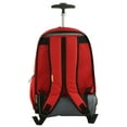 thumbnail image 6 of K-Cliffs Heavy Duty 17.5" Rolling Backpack w/Safety Reflective Stripe Red, Teen- Adult Unisex, 6 of 9