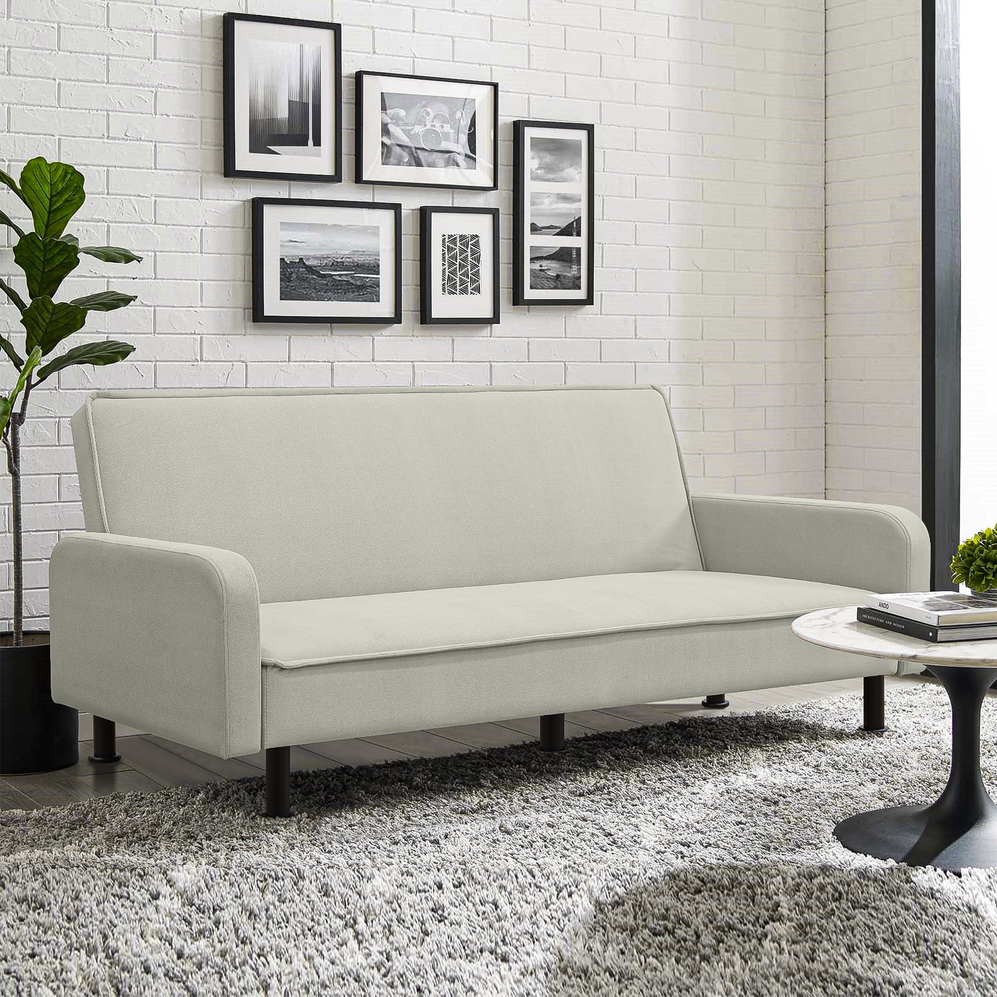 Kadyn Futon Sofa Bed, Convertible Futon for Living Room, Futon Sleeper Sofa, Light Grey Kadyn Futon Sofa Bed, Convertible Futon for Living Room, Futon Sleeper Sofa, Light Grey