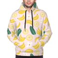 thumbnail image 4 of KLL Banana With Leaves Print Mens Hoodie Long Sleeve Casual Pullover Hooded Sweatshirt Fashion Drawstring Hoodies with Pocket-XX-Large, 4 of 6