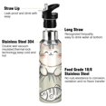 thumbnail image 3 of Yayeee 33oz Insulated Water Bottle Double Wall Stainless Steel with Flip Straw Lid, Green Cute Cat, 3 of 7