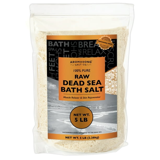 Raw Dead Sea Salt 5 Lbs, Still Contains All Dead Sea Minerals Including