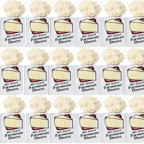 Single Serv Parmesan Cheese Packets, 3.5 Gram - 20 per case, 3.5g | 100% Real Grated Parmesan