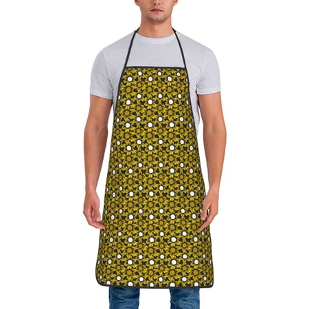 Naloa 1Pack Adjustable Bib Apron Waterdrop Resistant Cooking Kitchen Aprons for Women Men Chef Sunflowers 2 Print