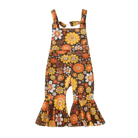 

Toddler Children Halter Jumpsuit Girls Wearing Pink Flowers Prints For Babys Clothes Outwear Baby Girl Dress Mint