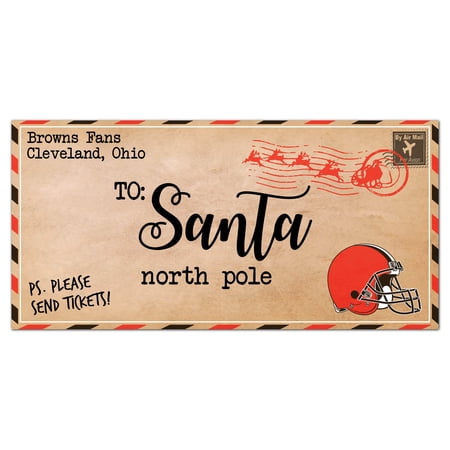 Cleveland Browns 6 x 12 Letter to Santa Sign