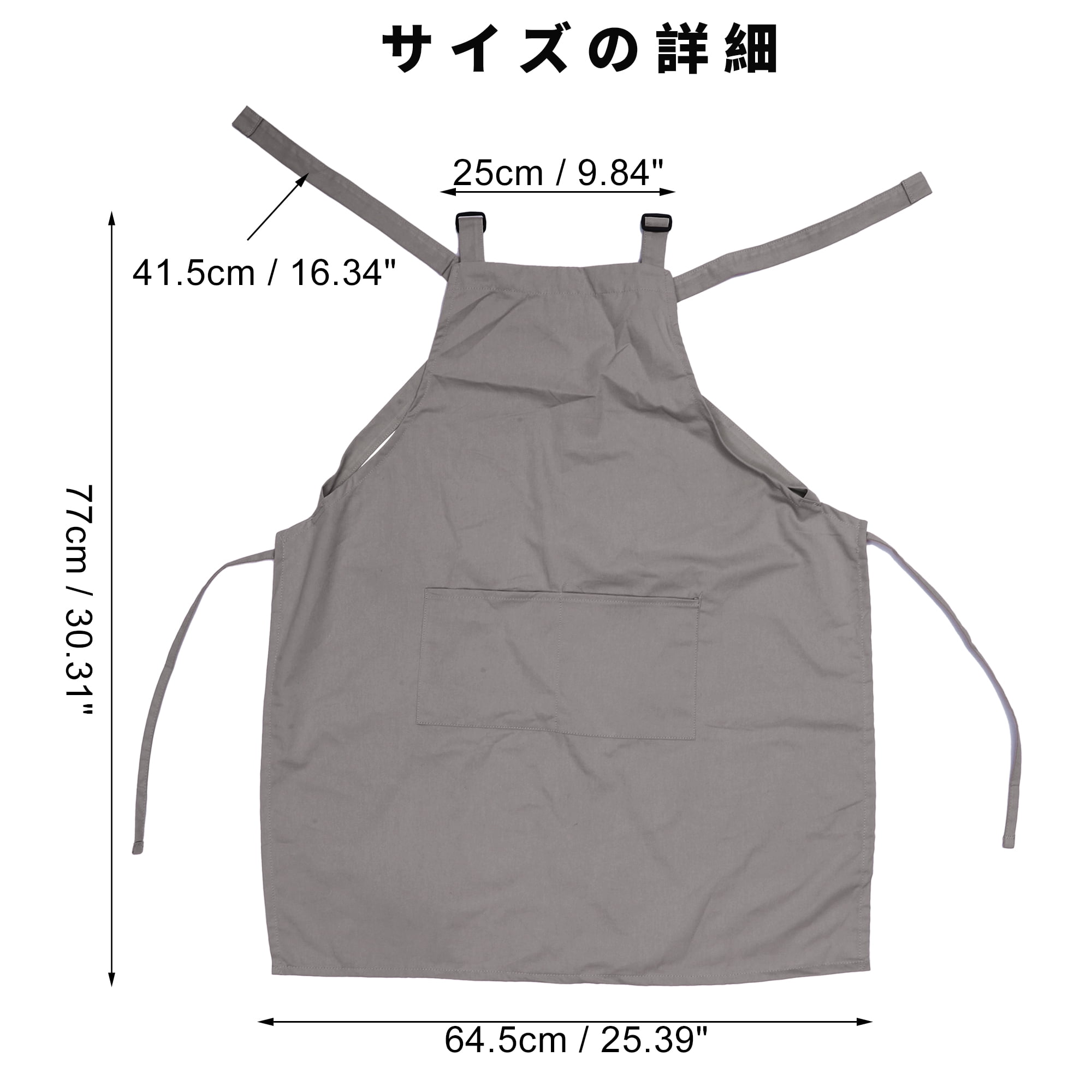 Unique Bargains Cotton Kitchen Apron with Headband for Cooking Baking Cleaning Deep Gray