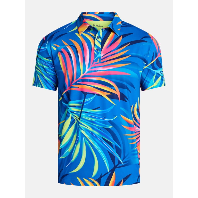Birdie Bound Men's Palm Print Polo Shirt photo 5