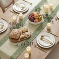 thumbnail image 2 of Sm:)e Rustic Farmhouse Sage Green Paper Braided Table Runner 12x120 Inch, Seasonal Spring Woven Decoration for Kitchen Dining, Home & Party Use, 2 of 6