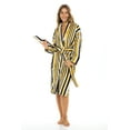 thumbnail image 2 of Women's Luxury Terry Cotton Bathrobe Spa Robe Bath Robes Shawl Collar Stripe Mustard S, 2 of 7