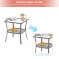 thumbnail image 4 of CHYVARY Outdoor PE Rattan Side Table, Rectangular Water-Proof Coffee HIPS Tabletop for Indoor and Outdoor,Gray, 4 of 5