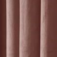 thumbnail image 4 of TWOPAGES Velvet Room Darkening Pinch Pleat Curtain for Bedroom Living Room, 1 Panel, 52"x84", Coral, 4 of 6